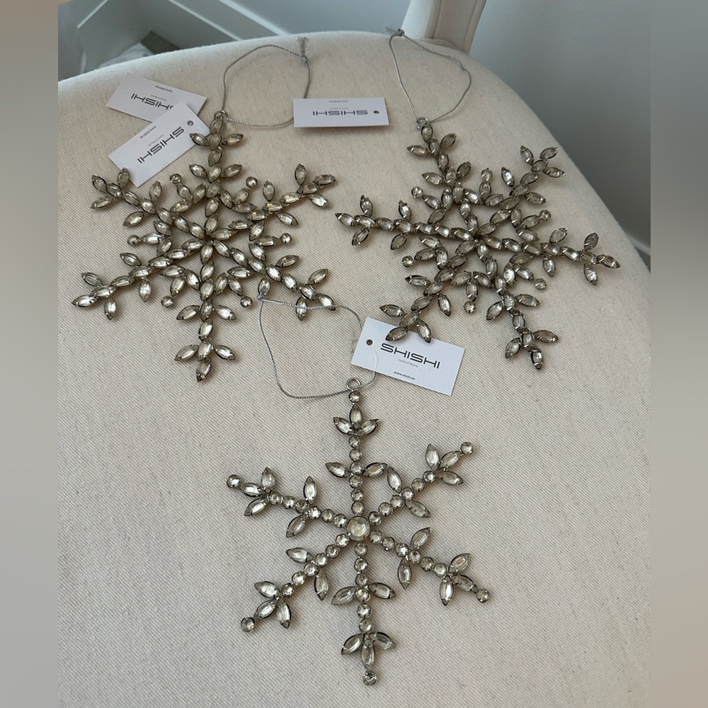 Shishi Luxury Christmas Ornaments 2 Large 1 Small NWT